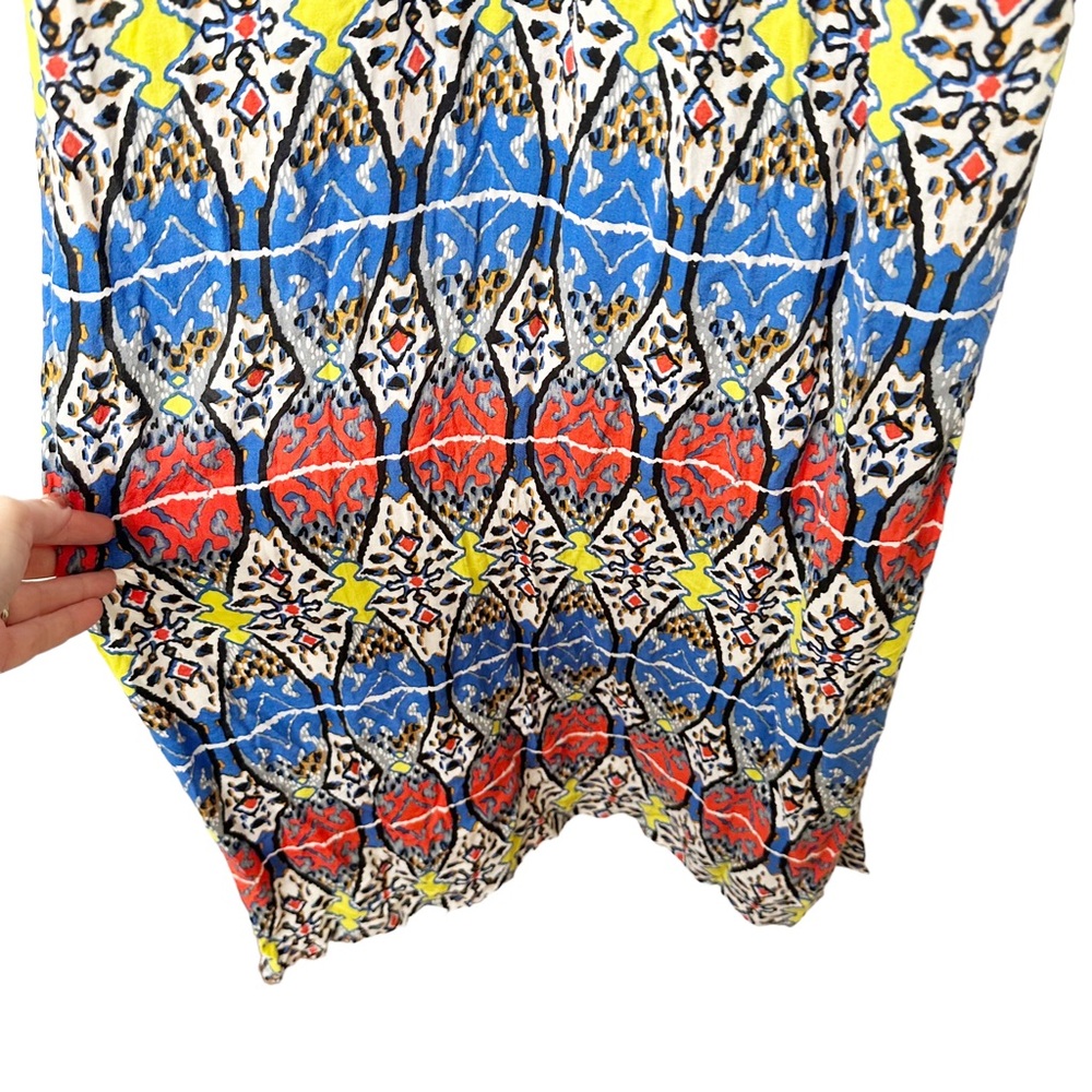 Tart Ikat Bohemian Boho Flowy Maxi Dress Medium - Picture 4 of 8